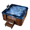 HS-SPA019 spa with overflow/ spa wooden bathtub/ square hot tub