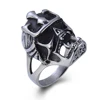 Gothic Fashion Casted Solid Mens Punk Helmet Ring Indian Antique Military Skull Ring