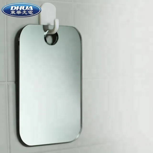 Plastic Rectangle Fogless Mirror Shower Anti Fog Hanging Shaving Mirror