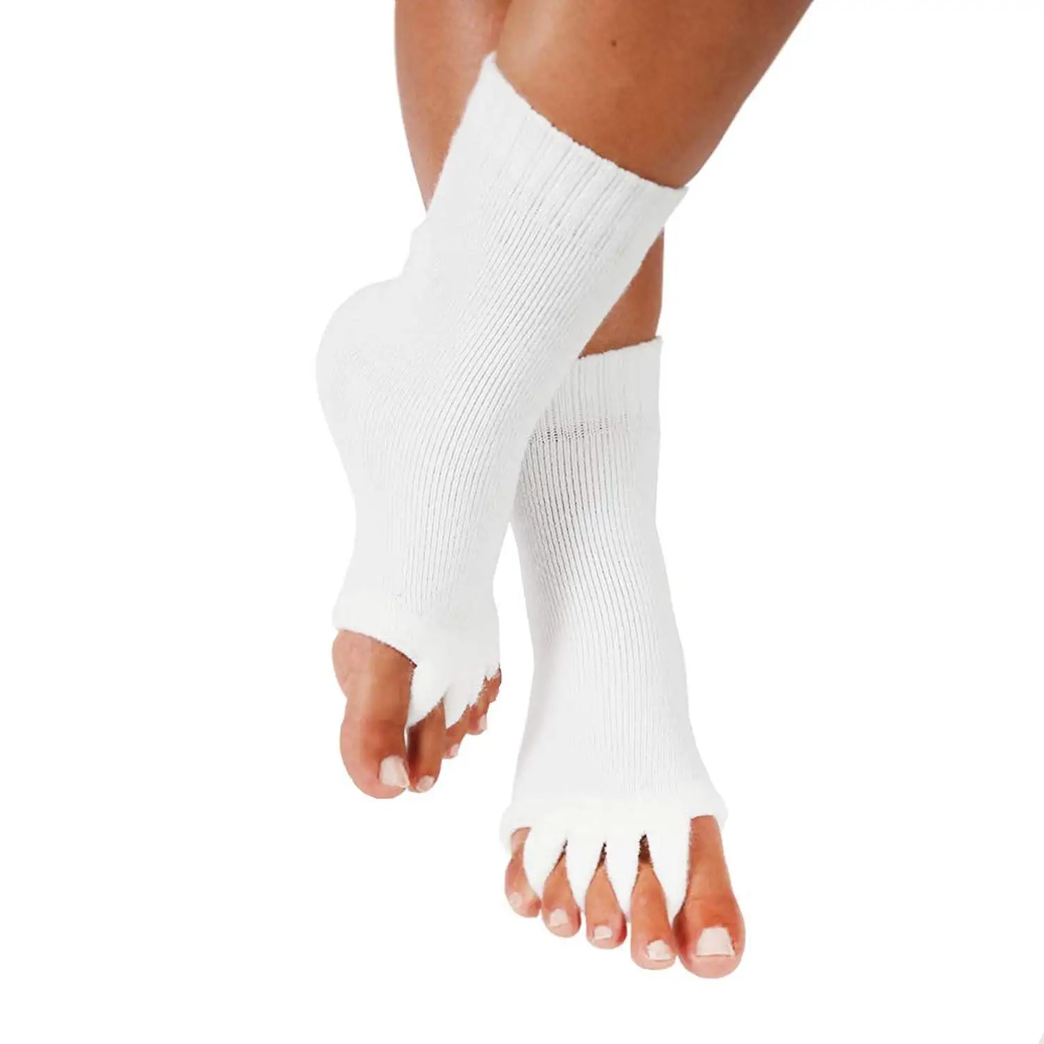 Buy 2 Packs Foot Alignment Socks Massage Toe Separator Low Cut Ankle ...