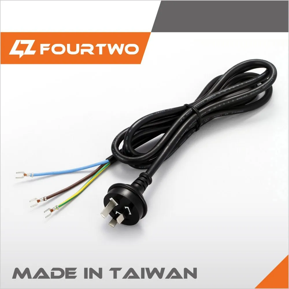 Australia power plug SAA 3pins power plug 250V power cable wire for oceania country