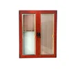Nice design aluminum wood finish turn and tilt window with built in blinds