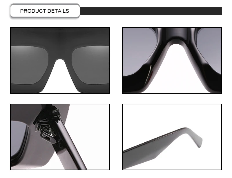 Wholesale Big Metal Frame Small Plastic Lens Women Custom Sunglasses