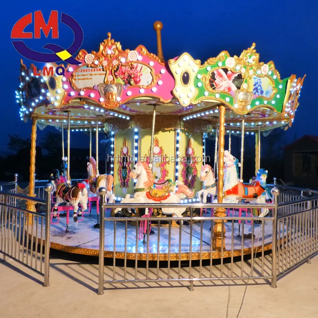 Kids and adult rides carousel horses theme park games for sale