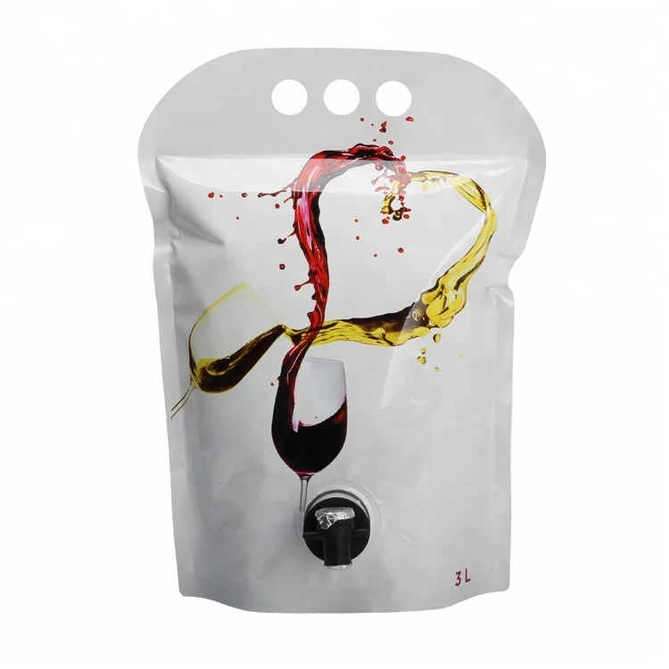 Customized Plastic Wine Pouch Packaging With Spout Buy Wine Pouch