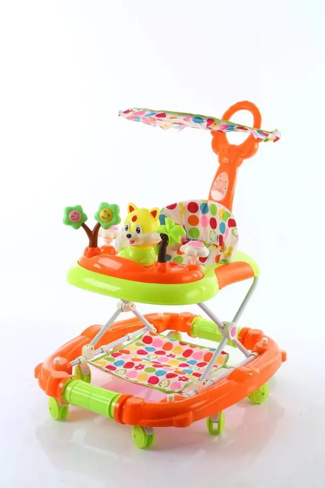 Wholesale Supplier Round Baby Walker With Canopy,4 In 1 Baby Walker