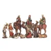 Church Outdoor Decor Bronze Life Size Nativity Scene With Three Kings On Camels Status for sale