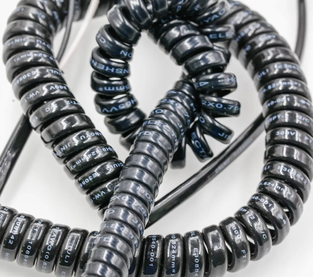 Sc0987c Spring Spiral Power Cable Coiled Cord For Home Appliance Buy Tpu Pur Spiral Cable