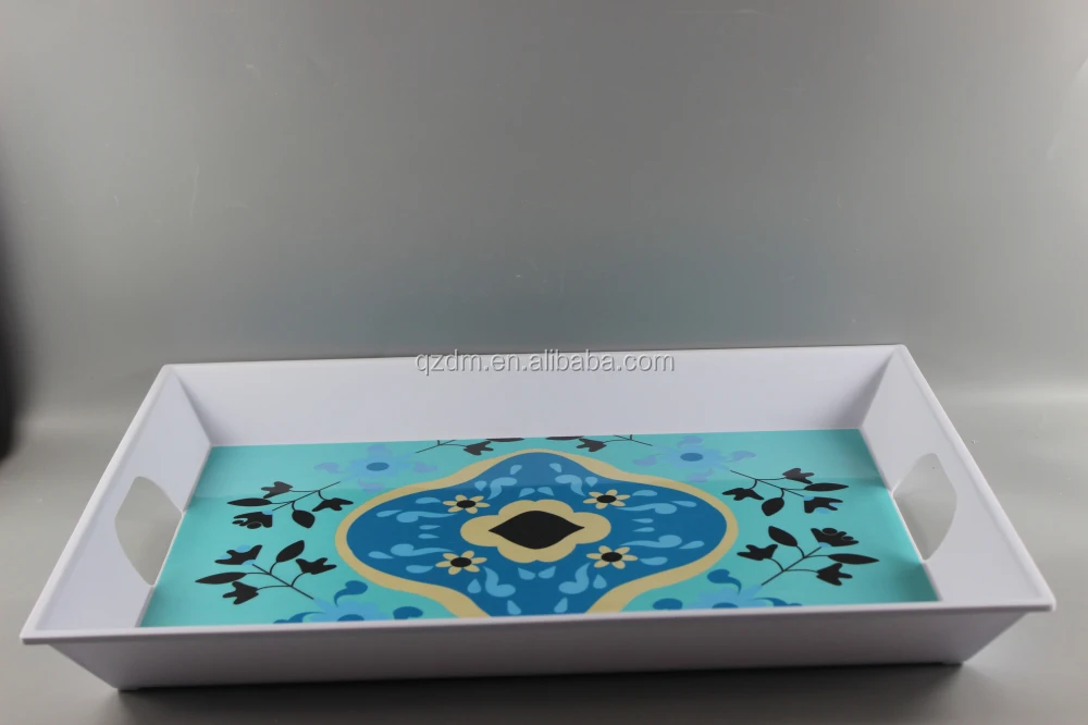 20 Inch Melamine Large Serving Tray With Handle