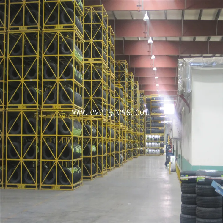 Foldable Tyre Rack , Warehouse Tire Rack , Storage Pallet Racking For Tyre