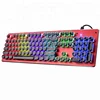 Rainbow LED Backlit Non-Slip Ergonomic Design Waterproof Computer Keyboard
