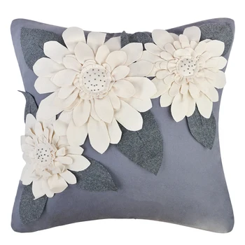 2017 Fancy Unique Design 3d Flower Cushion Cover Buy Flower