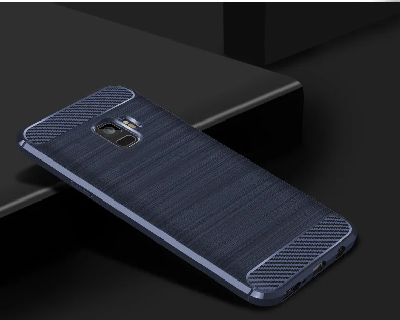 2017 New Arrival Carbon Fiber Tpu case for Samsung galaxy S9 S9 plus brushed tpu soft cover for Samsung galaxy S9 S9 plus