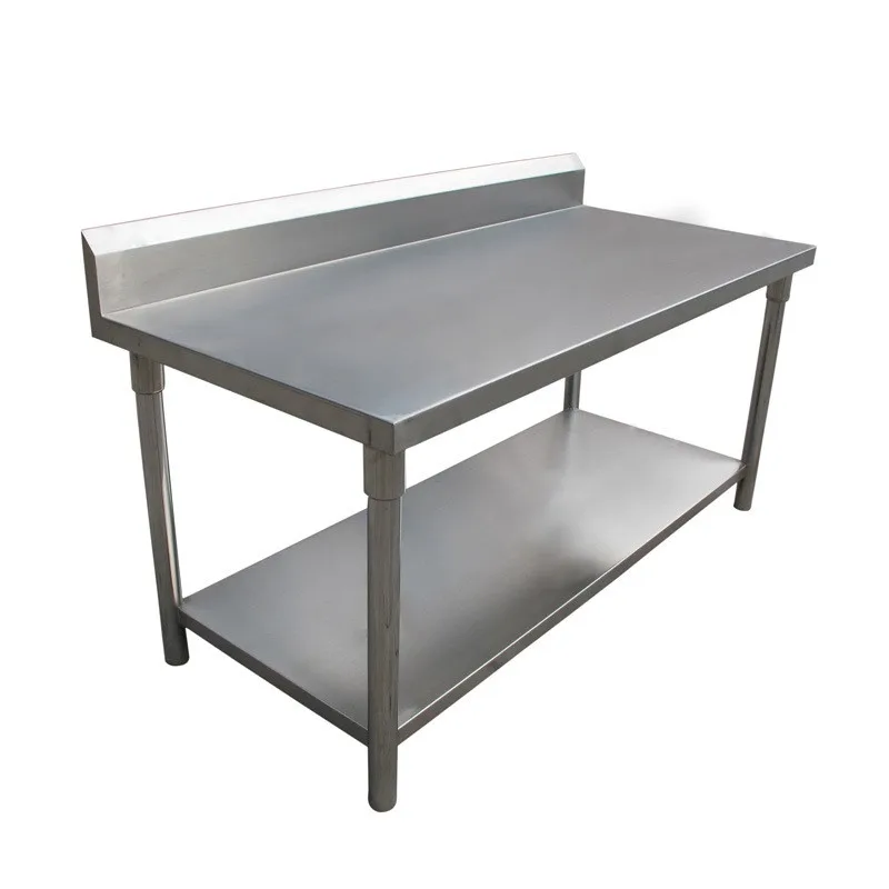 Stainless Steel Kitchen Worktable With Backsplash - Buy Worktable With ...