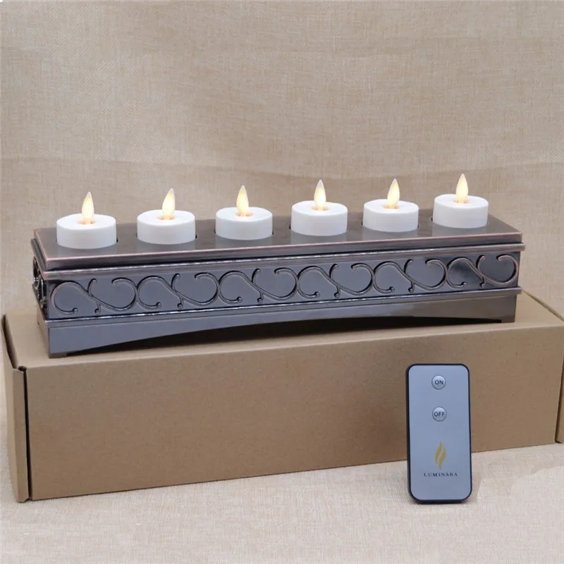 Rechargeable Moving Flame Tealight Candles Set - Buy Led Tea Light Rechargeable,Electronic