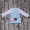 New arrivals wholesale kids girls boys cute offset print long sleeve t-shirts soft cotton cartoon tops raglan sleeve clothing