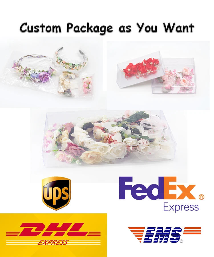 Yiwu Hera factory supply handmade high quality artificial Wild Flower Headband crown hair accessories