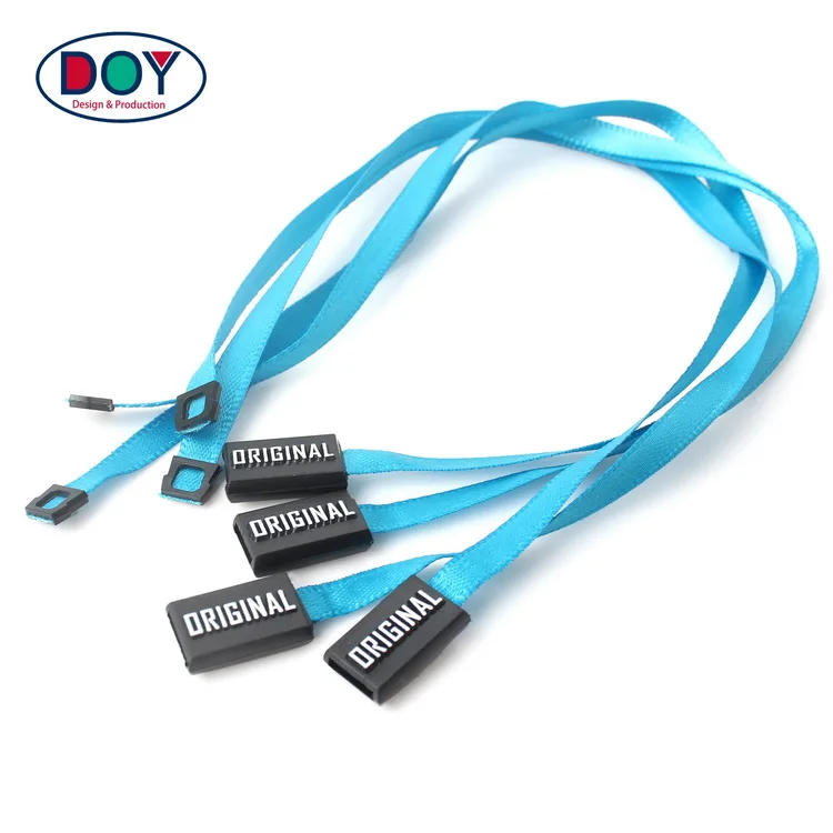 Manufacture Custom Brand Name Ribbon String Plastic Seal Snap Lock Hang
