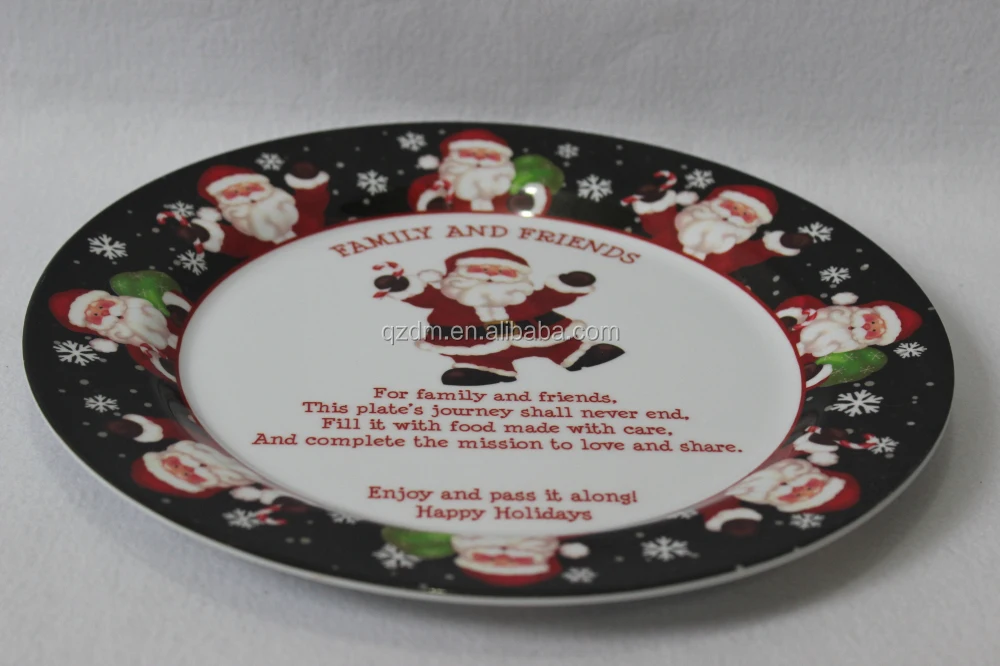 Custom-made Melamine Christmas Dishes , Xmas Plate