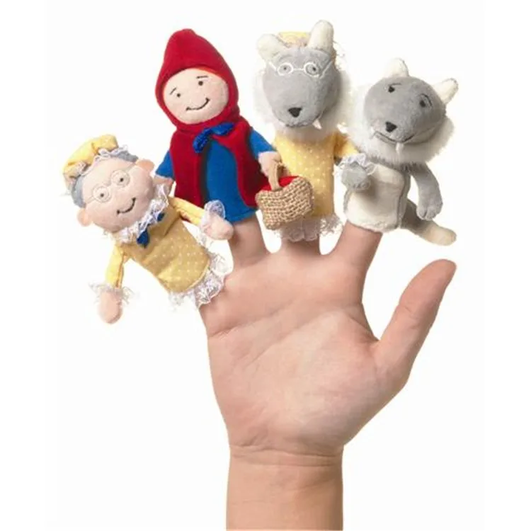 family educational finger puppets and story