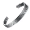Inox Antique Simple 316L Blanks Adjustable Men Stainless Steel Bracelet Cuff Bangle For Men