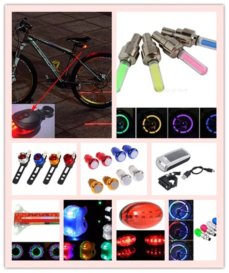 2PCS Bicycle Cycling Bike Wheel Spoke Wire Tyre Bright LED Flash Light Lamp au 