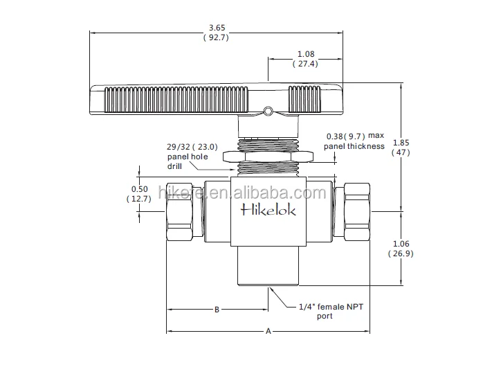 Swagelok Trunnion 볼 밸브 고압 6000 Psi 1/8 "1/4" Od Npt S.s 3 방향 밸브 총 밸브