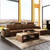 Australia Modern brown leather home sofa set