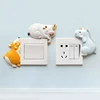 ROOGO Cute Resin Chinese Zodiac Elements Animal figurines Light Switch Decor