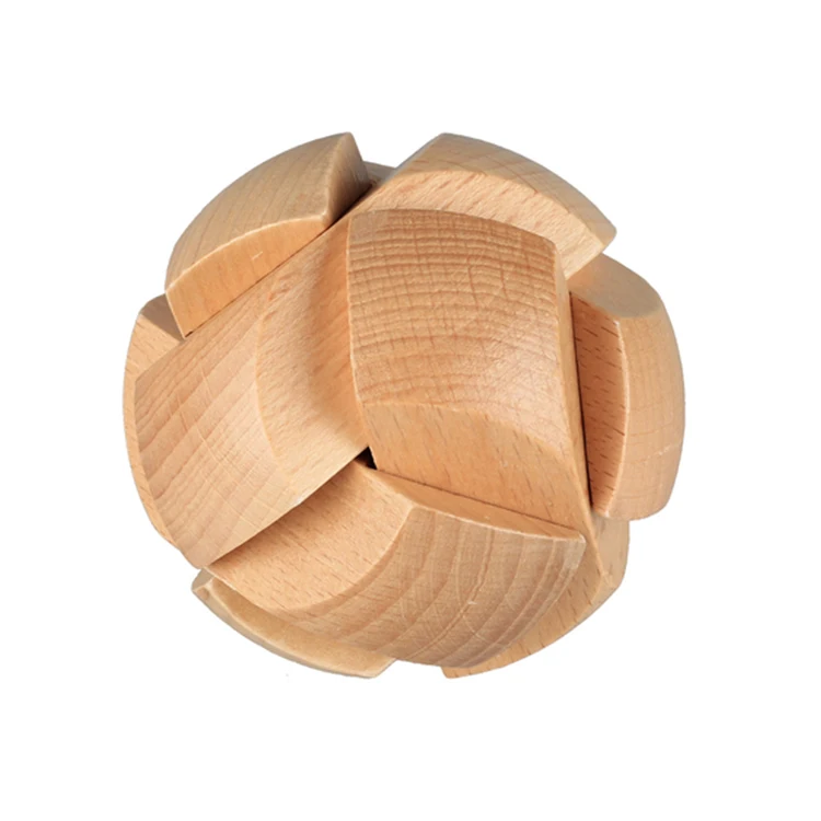 西海岸批发越南木制玩具 3d 拼图足球