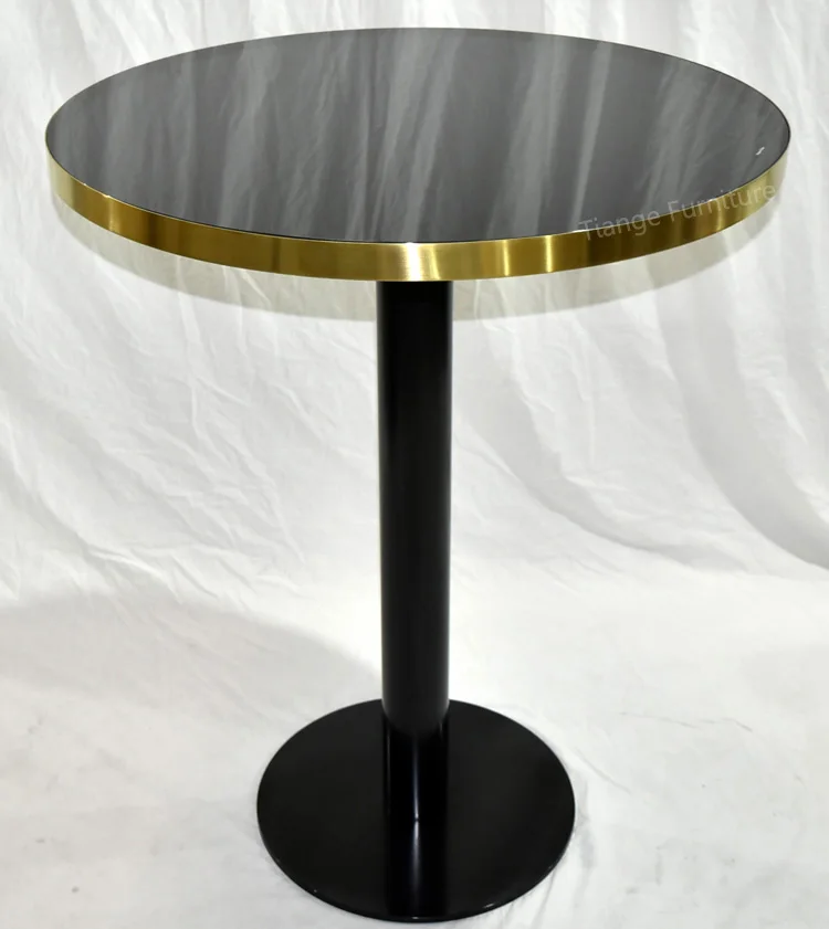 Scandinavian Furniture Black Glass Top Round Bar Height Table Buy