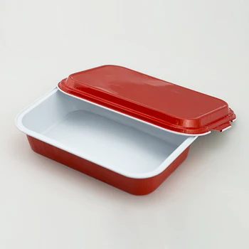 Fs Disposable Red White Cotated Airline Aluminum Foil Food Container ...