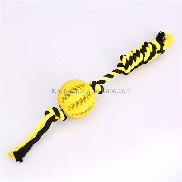 Dental Chews Dog Toys Rubber Dog Treat Ball Teeth Cleaning Ball With