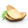 Party suppliers tableware wholesale disposable bamboo leaf boat bowl