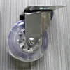 2 inch to 4 inch Chrome Plated Furniture Swivel Caster with Transparent PU wheel