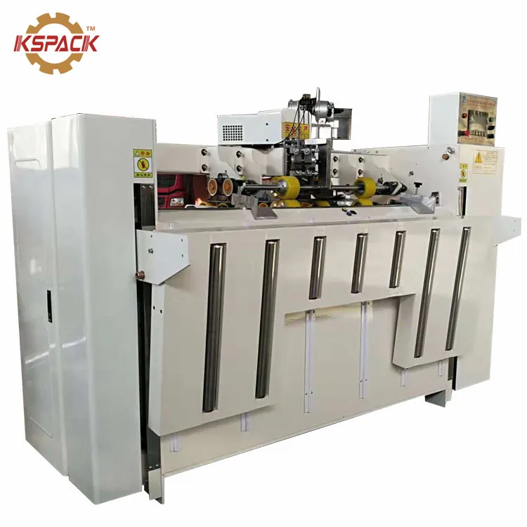 manual corrugated carton box cardboard stapling making machine