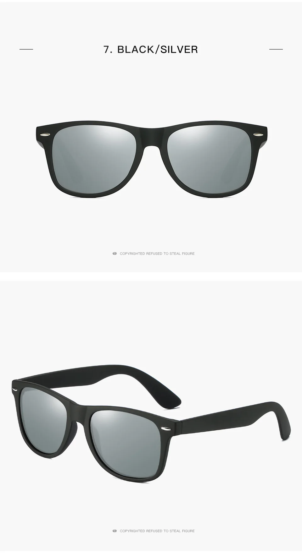 Sparloo 1360 Custom Black Men's Sunglasses