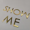 Custom Storefront 3d Transparent Clear Solid Acrylic Metal Plating Signage Coating Film Mirror Wall Letter Logo Sign