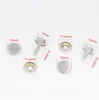 shiny nickle free 15mm screw mounted snap button for furniture