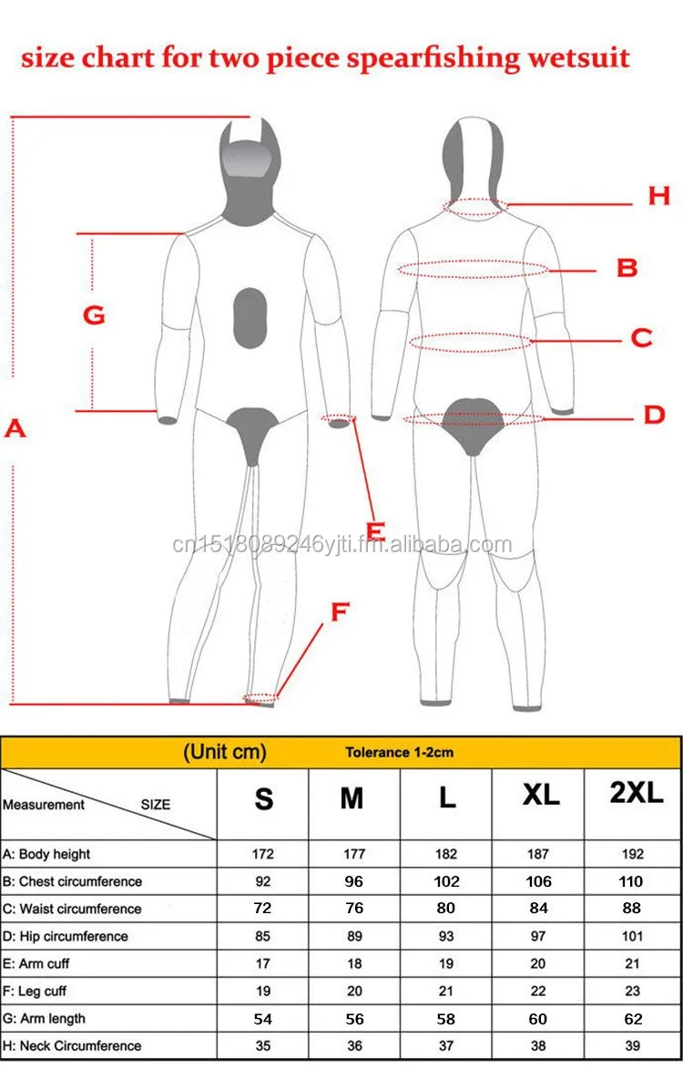 Spearfishing wetsuits VF-WS109 Size Chart.jpg