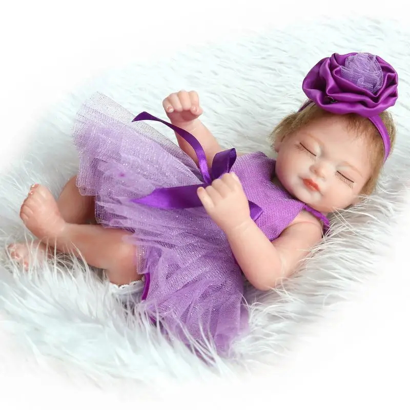 Muñeca Newborn de 10 Pulgadas Muñecos de Silicona Realistas 