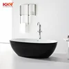 Resin composite stone solid acrylic bathtub acrylic matt black bath tub