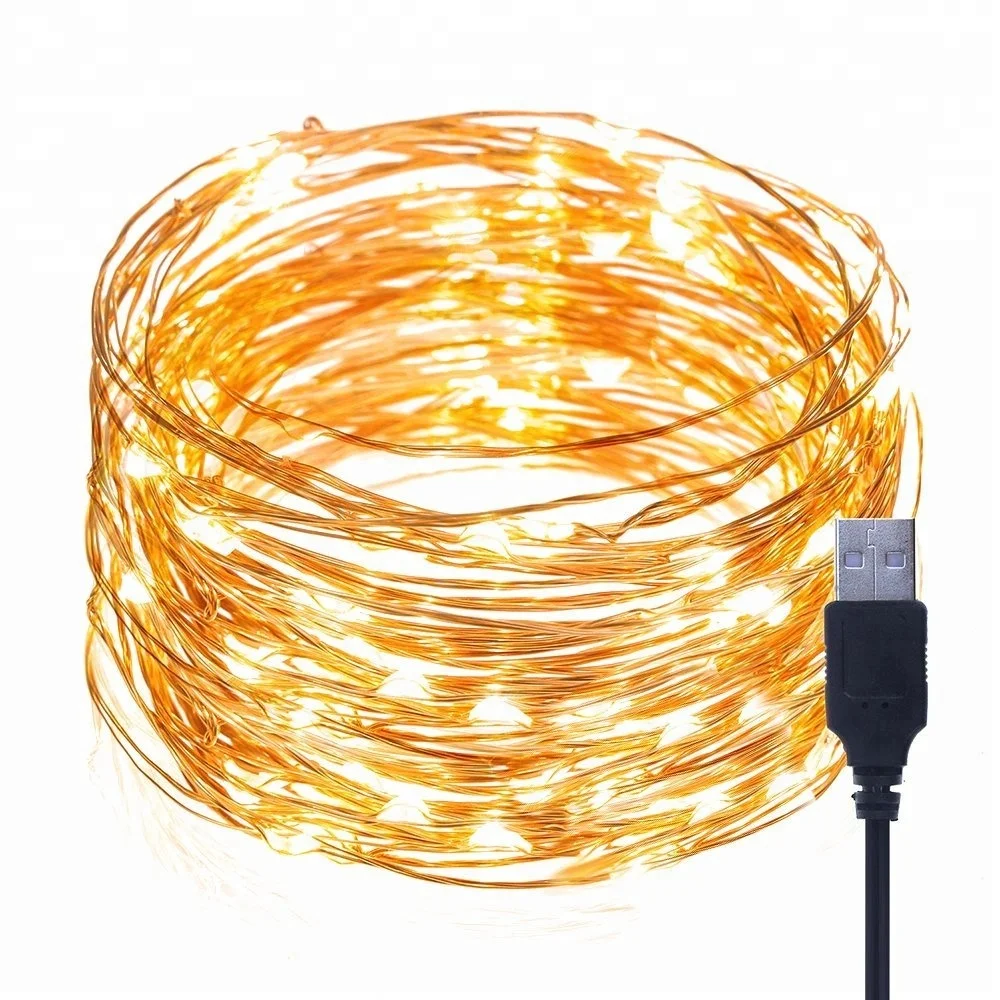 Twinkle dimmer usb copper wire battery decorative solar led christmas string light outdoor led string lights