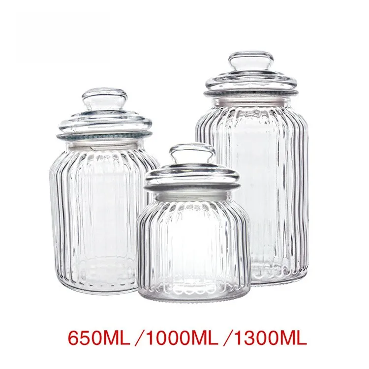 Honey, Milk, Jams, Spices Glass Mini Airtight Candy Jars Food Storage Canister Favor Jars with Lids