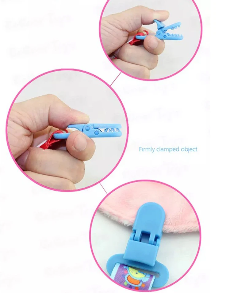 Polyester Baby Pacifier Holder Clip Safety Soother Chain