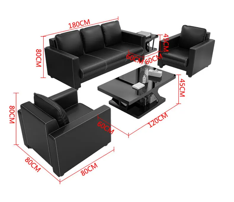 Office simple meeting business reception sofa combination