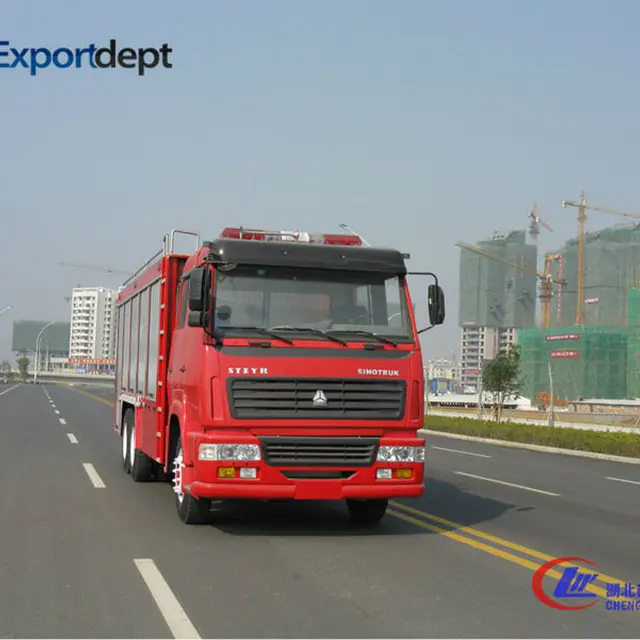 diesel engine fire fighting foam truck, 4*2 water mist fire