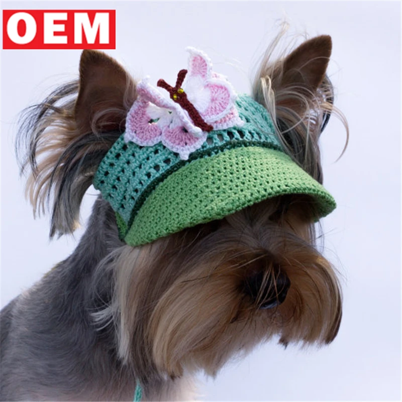 Custom Dog's Cap Rose Sun Hat For Dog Visor Cap For Pets Dog's Crochet