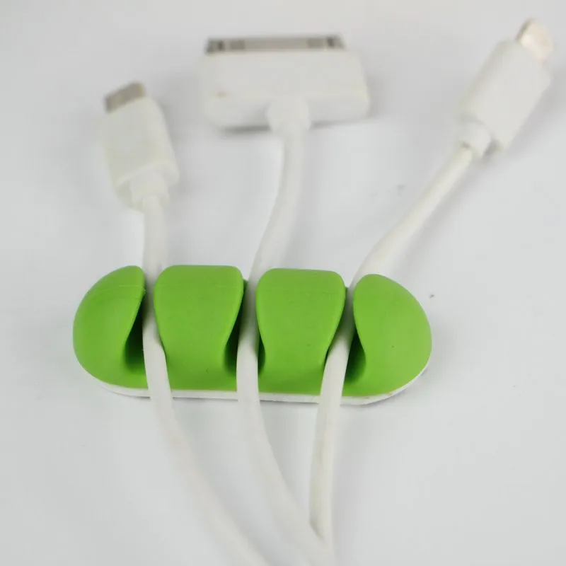 Cable Holder 3 Slots Long Usb Cord Wire Desk Organizer On Wall Cable