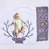 Top selling custom fleece blanket new born baby milestone blanket